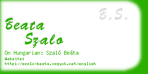 beata szalo business card